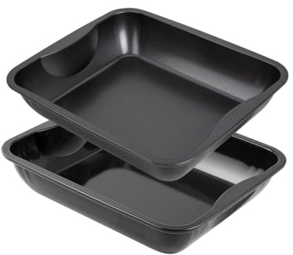 Zenker Lot de 2 plats à four XXL rectangulaires 40 x 34 cm | Cuisson familiale, Grand format 40 x 34 x 8 cm, Acier émaillé, Passe au four 400°C, Nettoyage en lave vaisselle