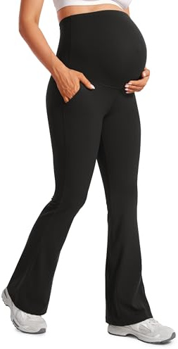 CRZ YOGA Maternity Flare Legging Pocket 31'' Black X-Small