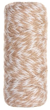 MagiDeal Cuerda de Hilo de Yute Cuerda de Hilo de Yute Cuerda de Embalaje de 10 m de Largo Cuerda de Yute Trenzada Cordón de Yute para Artes Hechas a Mano, Algodón de Yute de 7 mm.