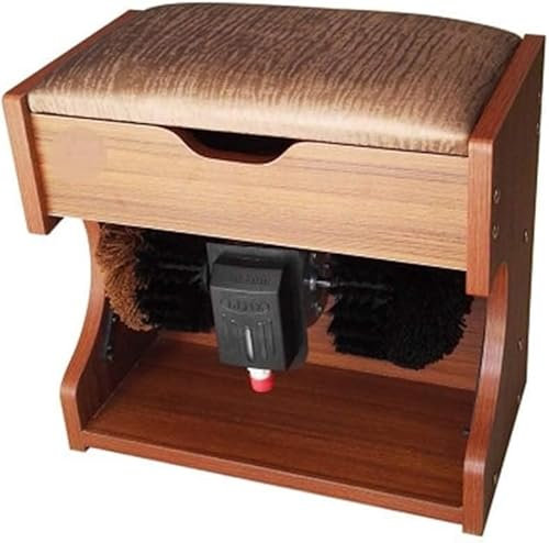ASEENXPS Cireuse de Chaussures électrique, cireuse de Chaussures électrique entièrement Automatique, cireuse de Chaussures électrique for hôtels familiaux, banques, lieux publics(Color:Wood Color2)