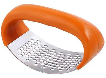 JCUGSBS Presse-ail en acier inoxydable 2024, hachoir à ail robuste en acier inoxydable avec éplucheur et brosse de nettoyage pour hacher l'ail, ustensiles de cuisine (1 pièce)