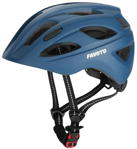 Favoto Toddler Children Bike Helmet - Kids Cycling Helmet Breathable Blue Adjustable Helmet for Boys and Girls Size S(18.9-21.3)