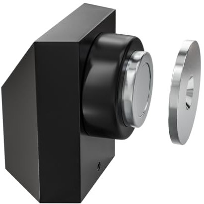 Amig - Magnetischer Türstopper zur Türfeststellung | Bodenmontage | Starker Magnet | Einfache Installation, inklusive Befestigungsmaterial | Edelstahl | Farbe Schwarz | 36 x 38 x 41 mm
