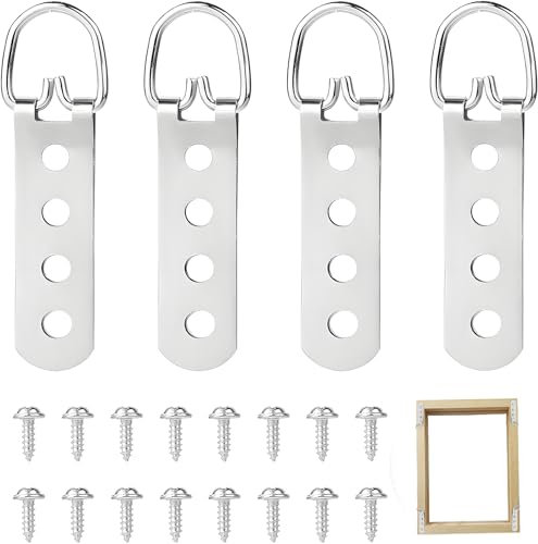 4 Stück Bildaufhänger,Bildaufhänger Für Schwere Bilder,Aufhänger Für Bilder,Bilderrahmen Aufhänger,Bild Aufhänger,Bilder Aufhängen,Haken Für Bilderrahmen Für Schwere Bilder,Fotos Und Kunstwerke