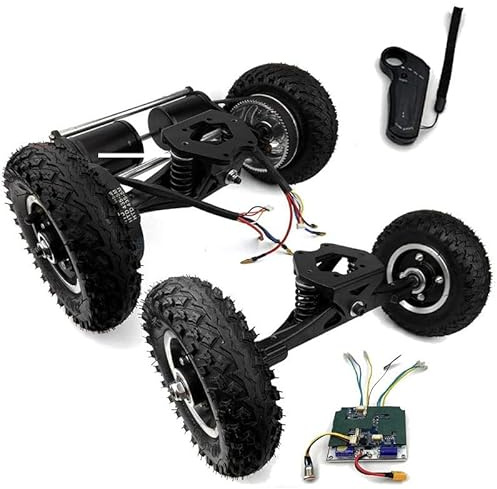 WEIMILOR Offroad-Elektro-Skateboard-Kit – 2 x 1650-W-Motoren, 2/4WD-Antrieb, N63-190-KV-Motor mit Fernbedienung für bergiges Gelände dual-wheeldrive