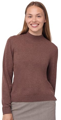 DANISH ENDURANCE Jersey de Lana Merino con Mezcla de Cachemira para Mujer, Marrón, M