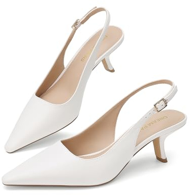 DREAM PAIRS Women's Kitten Heel Low Heel Pumps | Pointed toe, Breathable, 2.36 heel, Kitten heel, All-day comfort, Custom Fit, Non-slip sole