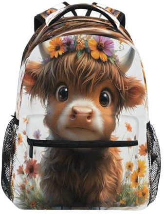 Ryggsäck höglandsnål dagsryggsäck retro skolryggsäck unisex skolryggsäck för arbetsresa högskola tonårsålder 29 x 40 cm