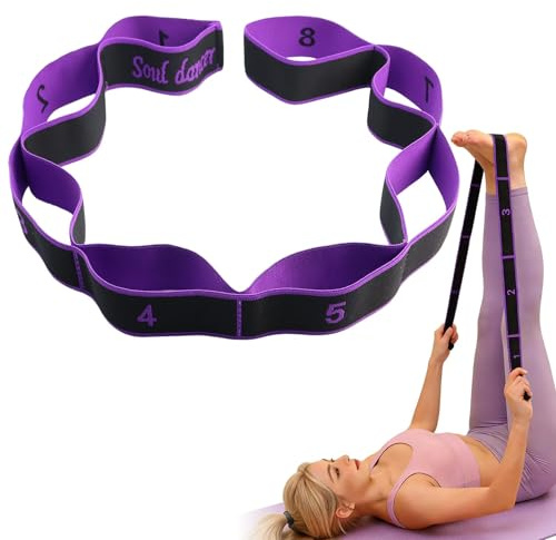 Bande Elastique Musculation, 8 Niveaux de Forces Sangle d'exercice Extensible, Elastique Sport Fitness Musculation, pour Latine Yoga Pilates Fitness (rouge)