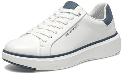 Bruno Marc Zapatillas Casual Cordones Hombre Planos | Suela Gruesa 4cm, Plantilla EVA Bicolor, Upper PU, Agarre Diario, Ligero 284g