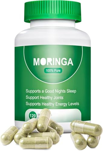 Polvere pura di Moringa per energia, sistema immunitario, salute della pelle e dell'intestino, senza caffeina, non OGM.