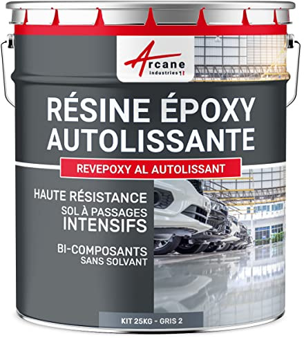 Resina Epossidica Pavimento Autolivellante 25 kg Telegris 2 - RAL 7046 | Per Pavimenti in Piastrelle e Calcestruzzo a Traffico Intenso, Elevata Resistenza Chimica e Meccanica - Arcane Industries