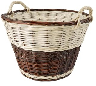 e-wicker24 Alles aus Weide Vollweidener Kaminkorb, Kaminkorb aus Weide, Weidenkorb für Kaminholz