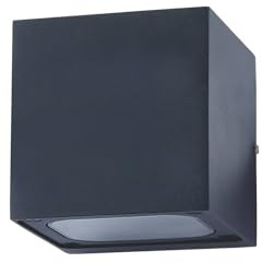 Lucande LED Wandleuchte außen Merjem (spritzwassergeschützt (Modern) in Alu aus Aluminium (2 flammig,) - Außenwandleuchten Wandlampe Led Außenlampe Outdoor für Außenwand/Hauswand