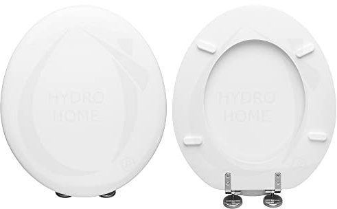 HYDRO HOME Tavoletta Wc Compatibile con SCULTURE 2 o NEW HATRIA SPEA, Copriwater In Legno Rivestito Con 2 mm Di Resina Colore Bianco, Cerniere Fissaggio Dall'alto MADE IN ITALY