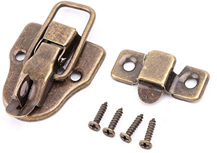 GUMEI Cassetta degli Attrezzi Vintage Serratura con Fibbia in Metallo Anticato Valigia a levetta Serratura con Chiusura a Scatto Ferramenta per mobili