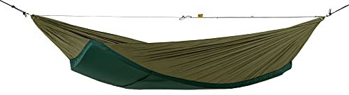 Ticket to the Moon Mat Hammock Original (325 x 170cm) Hängematte mit Einschubfach für Isomatte für Camping (Army Green)