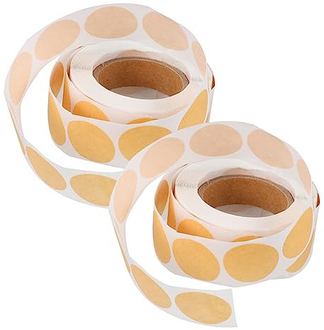 STOBOK Runde Aufkleber 2,5cm Selbstklebend Kraftpapier Etiketten Flaschenbeschriftung Büroklassifizierung Blanko Für Selbstgemacht Zubehör