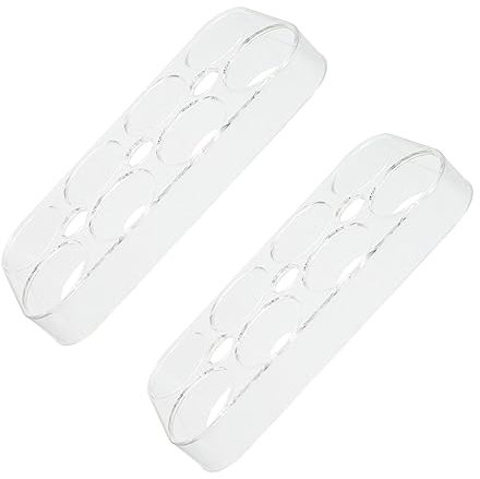 JECOMPRIS 2 estantes para huevos de plástico para refrigerador, bandeja de huevos, armario plano, caja de almacenamiento para huevos, frigorífico, cartón de huevos