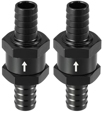 Hihaha Kraftstoff-Rückschlagventil Einweg/Inneres Rückschlagventil für Kraftstoff Benzin Diesel/Robust 0,47 12mm OD / 2 Stück Schwarz