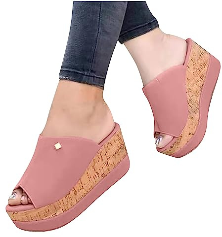 Mode Talon Slippers Femme Ete Slippers Tong Femme Compensees Chic Chaussure Femme Ete Sandale Femme Pas Cher Talon Compensé Tong Femme Compensees Sandales Femmes Chaussures De Plage Mules