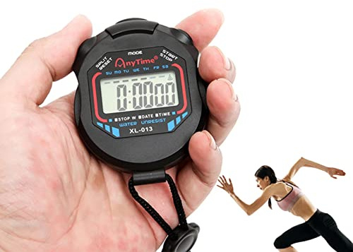 Temporizador De Deporte Electrónico para La Aptitud, Cronómetro Deportivo Digital, Cronómetro Digital Electrónico con Función De Pantalla De Dos Fechas, Herramienta De Gestión De Tiempo De Medición