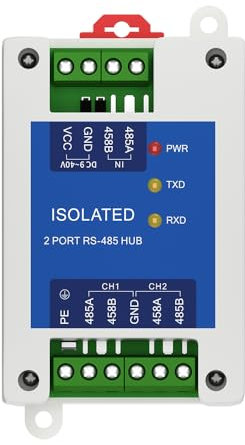 Repetidor RS485 de 2 canales, grado industrial, E810-R12, aislamiento de señal de alimentación, protección ESD, CC 8-28 V, montaje en riel de alta velocidad