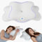 frelook Cuscino cervicale ortopedico in memory foam, cuscino per chi dorme sul fianco, design ergonomico con forma cava per fianchi, schiena e addominali, bianco