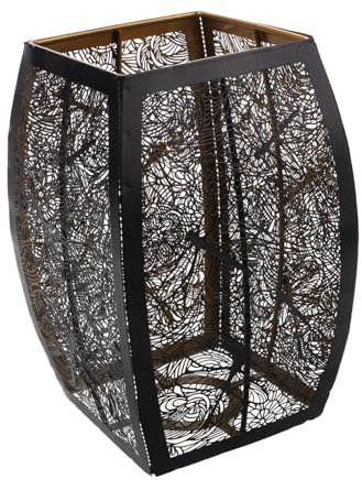 Garneck Retro Style Carved Iron Lampshade Versatile Table Lamp Shades Stylish Lighting Accessory