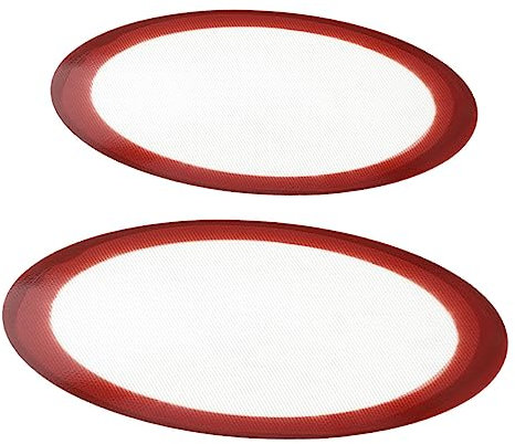 MUSISALY Tapis De Cuisson Rond En Silicone Antiadhérent 2 Pièces Résistant à La Chaleur Pour Plaques à Pâtisserie Plateaux Ronds Réutilisables Cuisson Pizza Four