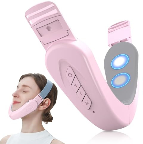 HOVCEH Elektrisches V Gesichtsmassagegerät, Gesichtsmassagegerät Gegen Doppelkinn, Doppelkinn Entferner, EMS Gerät Gesicht, V Face Lifting Gerät, 6 Modi V Face Beauty Meter zur Reduzierung Doppelkinns