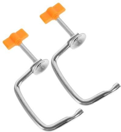 SECFOU Pasta Maker Fixing Clips Secure Clamp Design 2pcs for Convenient Maintenance Sturdy Iron Alloy and Pp Material Replacement for Manual Italian Pasta Making Machines Suitable