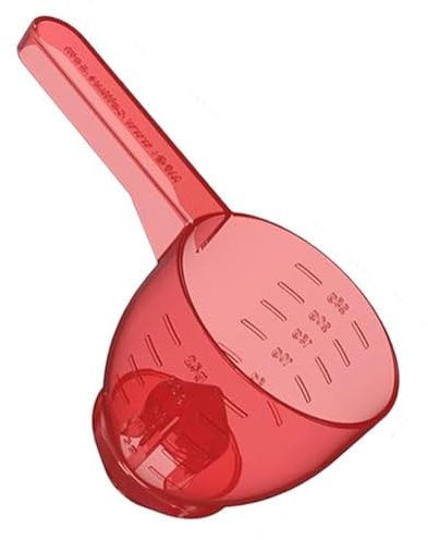 NONDK Tazas Medidoras Transparentes Tazas y Cucharas Medidoras Vasos Mezcladores Multiusos Básculas de Medición Transparentes Rojas