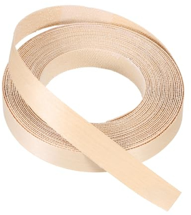 PATIKIL Bande de chant en érable, 3/4 pouce x 25 pieds Ruban de placage en bois pré-collé Bande de chant en contreplaqué flexible avec adhésif thermofusible pour la restauration de meubles