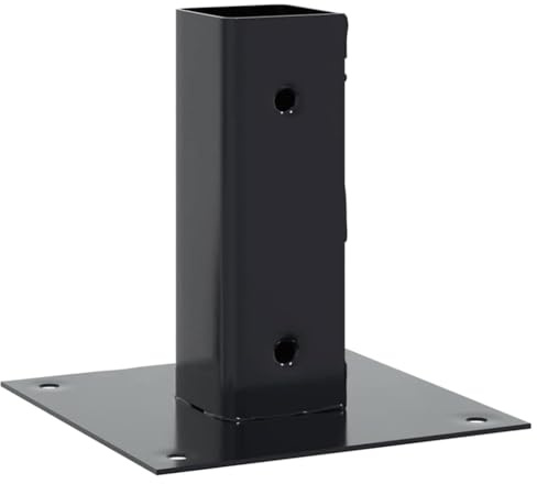 vidaXL Pfostenträger Quadrat 12 Stk. 51x51mm Pulverbeschichteter Stahl, Pfostenschuh, Stützenschuh, Pfostenhülse, Pfostenanker, Stützenfuß