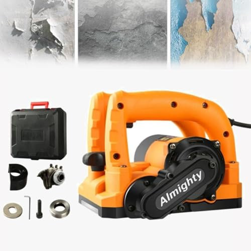 GAYAYAS Pialla elettrica per pareti, Pala per Cemento, pialla per pareti, Raschietto per pareti in Stucco, profondità 1-4 mm, per Utensili elettrici per la ristrutturazione di Vecchi muri,5800W