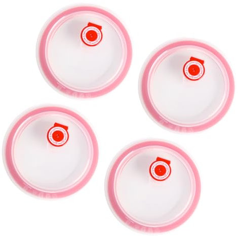 Ciieeo Leak-proof Microwave Oven Heating Bowl Lid 4.5 Inch Stainless Steel Sealing Cover for 11.5cm Ceramic Bowls Kitchen Fresh-keeping 4pcs Set