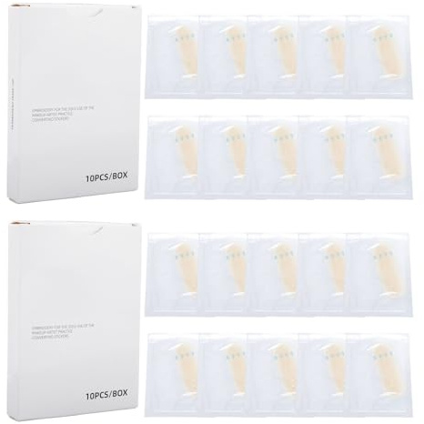 Aoaoy 20pcs Autocollants de Transfert de Sourcils en Silicone Doux, Outil de Mise en Forme de Maquillage de Pratique Réaliste pour la Formation et les Salons avec une Sensation Réaliste et une