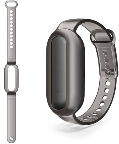 NEWZEROL Mjukt TPU-armbandsfodral, kompatibelt med PLAUD NotePin röstinspelare, skyddande TPU-fodral, klockfodral, hudvänligt, reptåligt - grå