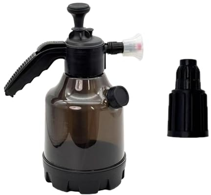 Jiuvaso Spruzzatore di Schiuma Manuale, flacone Spray, spruzzatore Automatico Portatile per Acqua da 3 Litri per, Cortile, casa, Veicolo, autolavaggio, Nero