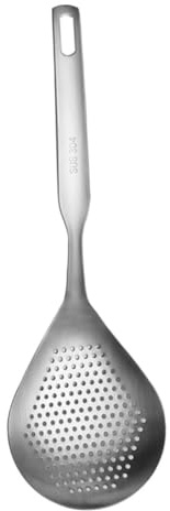 TOKIDNY Colino Cucchiaio in Acciaio Inossidabile per Cucina Mestolo Bucato Piccolo per Scolare Pasta e Ravioli Filtro Riutilizzabile Leggero e Maneggevole per Uso Domestico