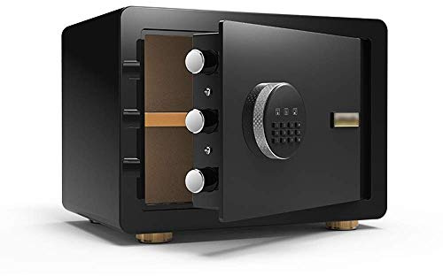 CLSDRZC Feuerfeste wasserdichte S, Home Security Digitales Passwortdepot für Geld, Schmuck, Home Office zur Aufbewahrung wichtiger Dokumente, Wertsachen – Schwarz für Home Office Ca