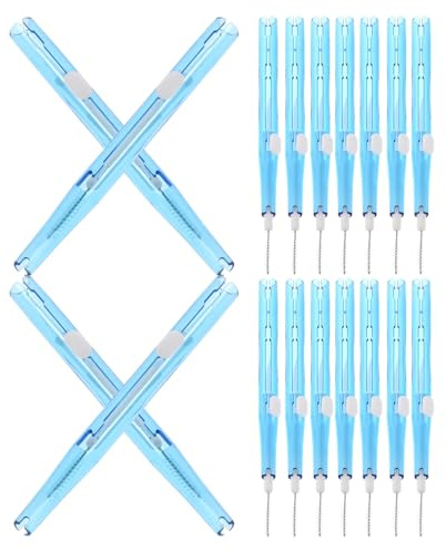 EPIGEIST 50 Piezas Kit de Limpieza para Teléfono Móvil Cepillos Mini Azules para Puerto Carga y Altavoz Portátil y Preciso para USB C y Orificios de Altavoz