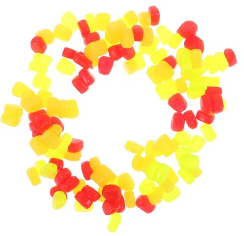 BESPORTBLE 150 Leurres de Pêche en Silicone Souple Appâts Artificiels Flottants Imitation Maïs 3 Couleurs 1 CM pour Carpe et Poisson-Chat Usage Eau Douce et Salée