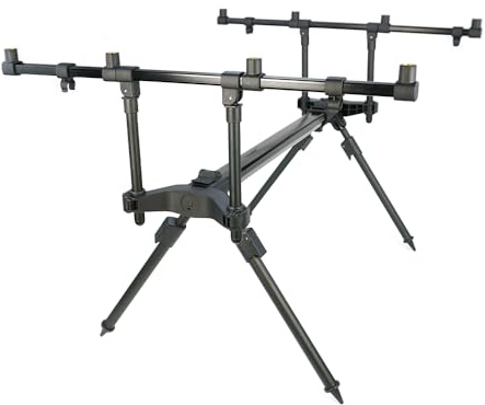 Rutenhalter Rod Pod für 4 Ruten – Aluminium Angelständer mit Transporttasche zum Karpfenangeln