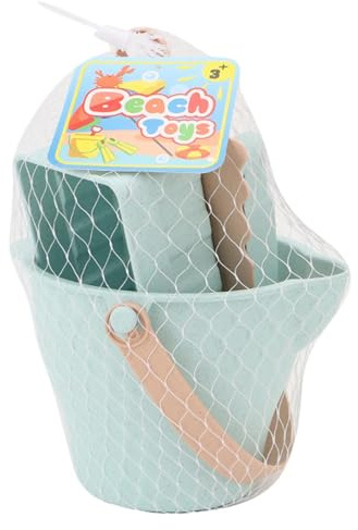 Giocattoli da Spiaggia, Set Secchiello e – Stampini Sabbia per Bambini 3+ Anni, ABS, Bordo Liscio, Ideale per Castelli di Sabbia, Cortile, Piscina, Lago, Gioco Creativo all'Aperto