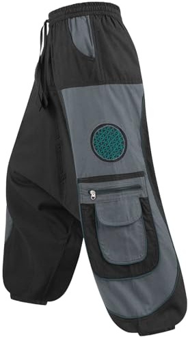 Kunst und Magie Flower of Life Hippie Haremshose Goahose Cargohose