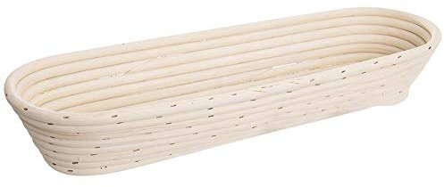 orion group - Gärkörbchen für Baguette Brot - Gärkorb oval - Brotkorb - Brotform für Brotteig - Brotbackzubehör - Brotbackkorb - 1,5 kg - 43x16cm