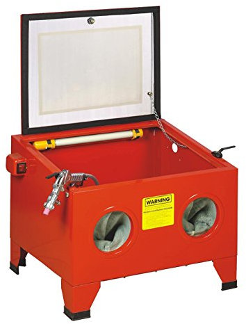 Varan Motors - NESB-09-B SANDSTRAHLKABINE MIT PISTOLE UND 4 DÜSEN SANDSTRAHLGERÄT KABINE SANDSTRAHLER 90L