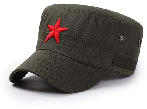 Gorra de Beisbol Nuevo Bordado De Estrella Roja Hombres Sombrero De Ejército Mujer Gorra De Béisbol Casual Nuevos Sombreros Ajustables Armygreen